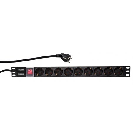 LogiLink PDU9C02 unité de distribution d'énergie 9 sortie(s) CA Noir