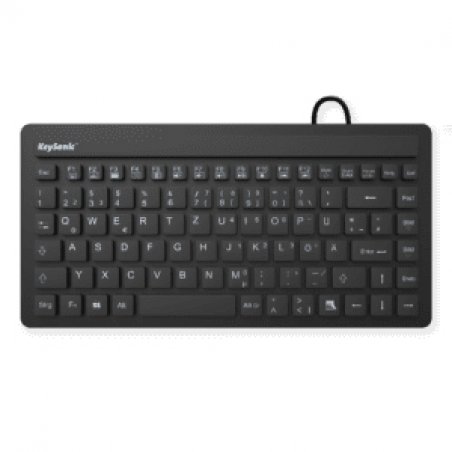 KeySonic KSK-3230IN Waterproof Mini size industrial - Tastatur - Deutsch - Schwarz