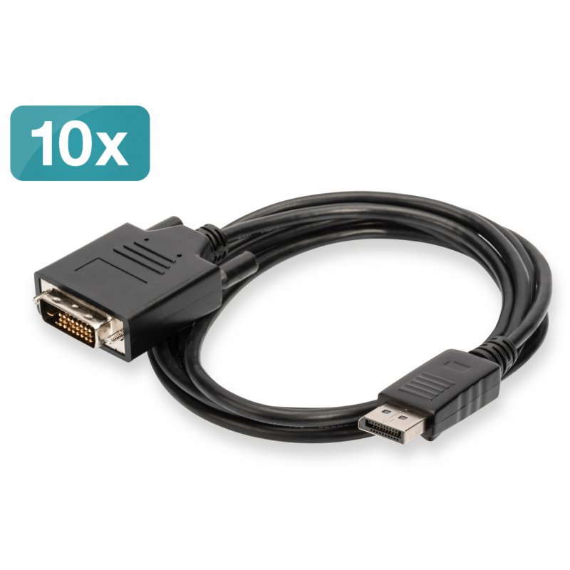 Digitus Câble adaptateur DisplayPort - DVI, kit de 10