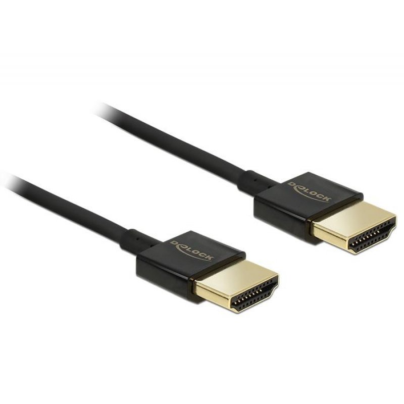 DeLOCK HDMI/HDMI, 2 m HDMI cable HDMI Type A (Standard) Black