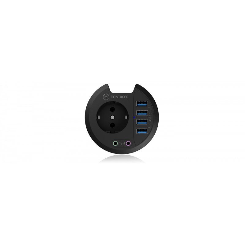 ICY BOX IB-HUB1430 socket-outlet Black