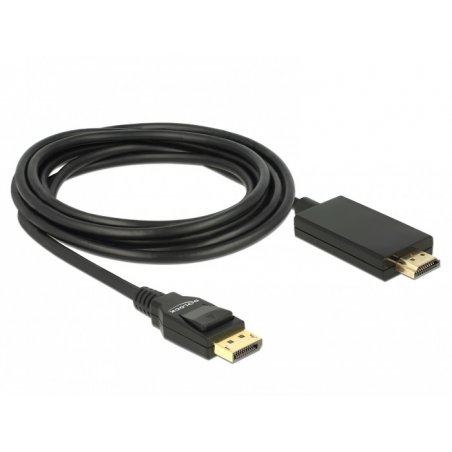 DeLOCK 85318 video cable adapter 3 m DisplayPort HDMI Black