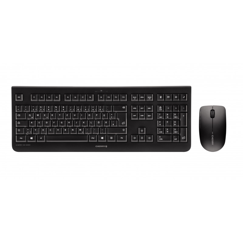 CHERRY DW 3000 clavier Souris incluse RF sans fil QWERTZ Allemand Noir