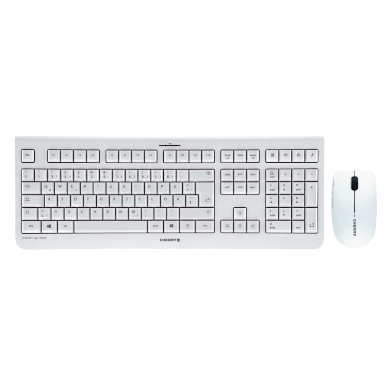 CHERRY DW 3000 keyboard Mouse included RF Wireless QWERTZ German Grey