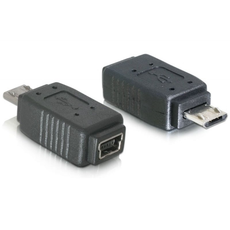 DeLOCK Adapter USB micro-B male to mini USB 5-pin mini USB 5p Black