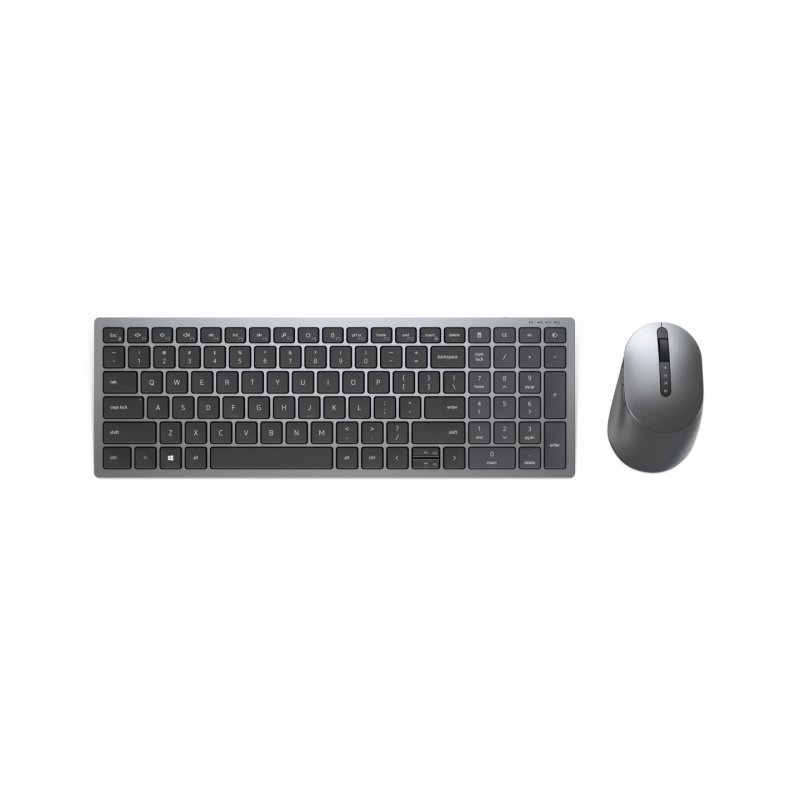 Dell Multi-Device Wireless Keyboard and Mouse Combo KM7120W - Tastatur-und-Maus-Set - UK QWERTY - Titan Gray