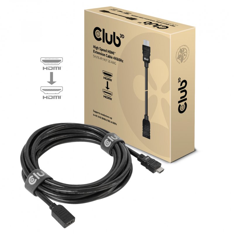 Club 3D compatible HDMI-Verlängerungskabel - 5 m