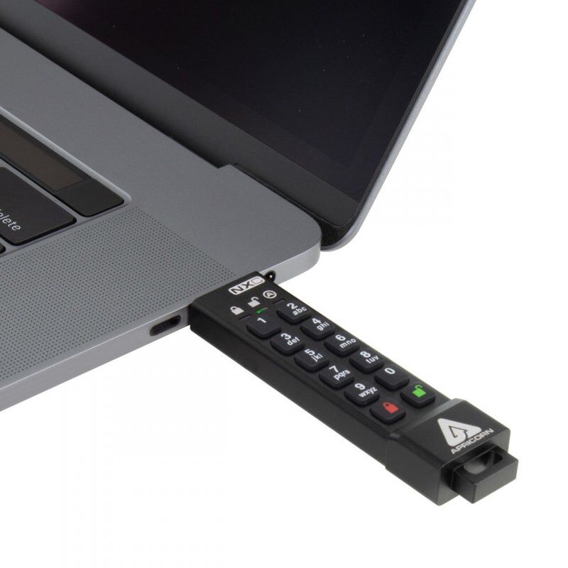 Apricorn ASK3-NXC-32GB lecteur USB flash 32 Go USB Type-C 3.2 Gen 1 (3.1 Gen 1) Noir