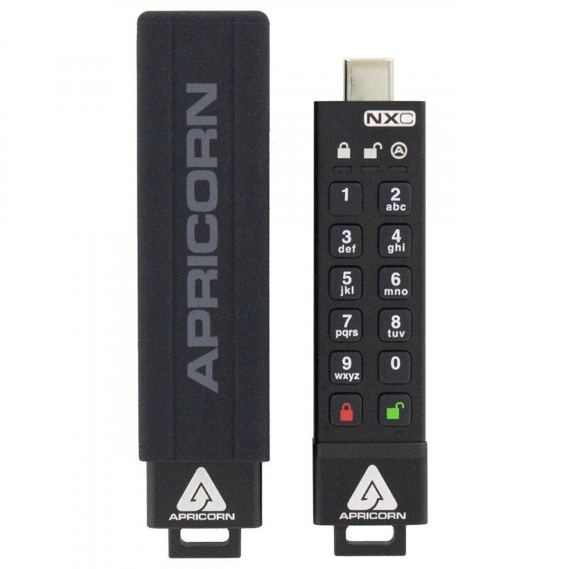 Apricorn ASK3-NXC-32GB lecteur USB flash 32 Go USB Type-C 3.2 Gen 1 (3.1 Gen 1) Noir