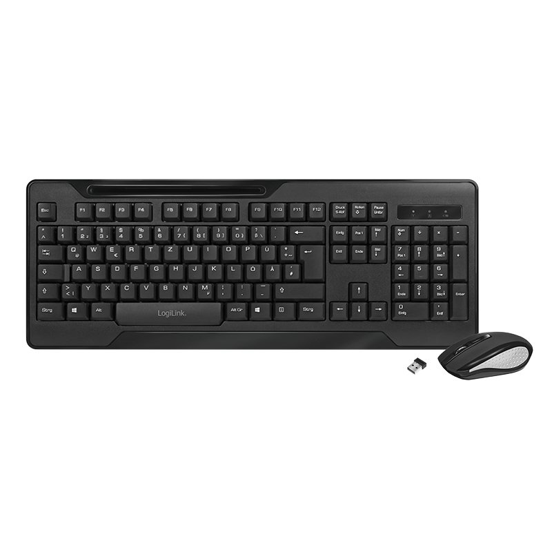 LogiLink ID0194 clavier Souris incluse RF sans fil Noir