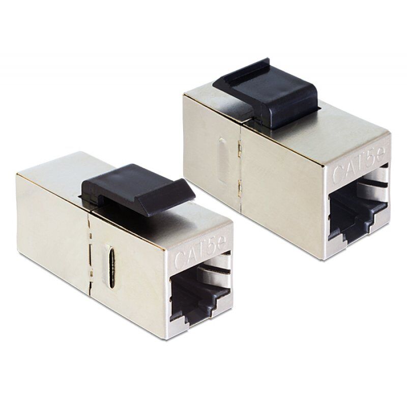 DeLOCK 86204 changeur de genre de câble RJ45 Noir, Argent