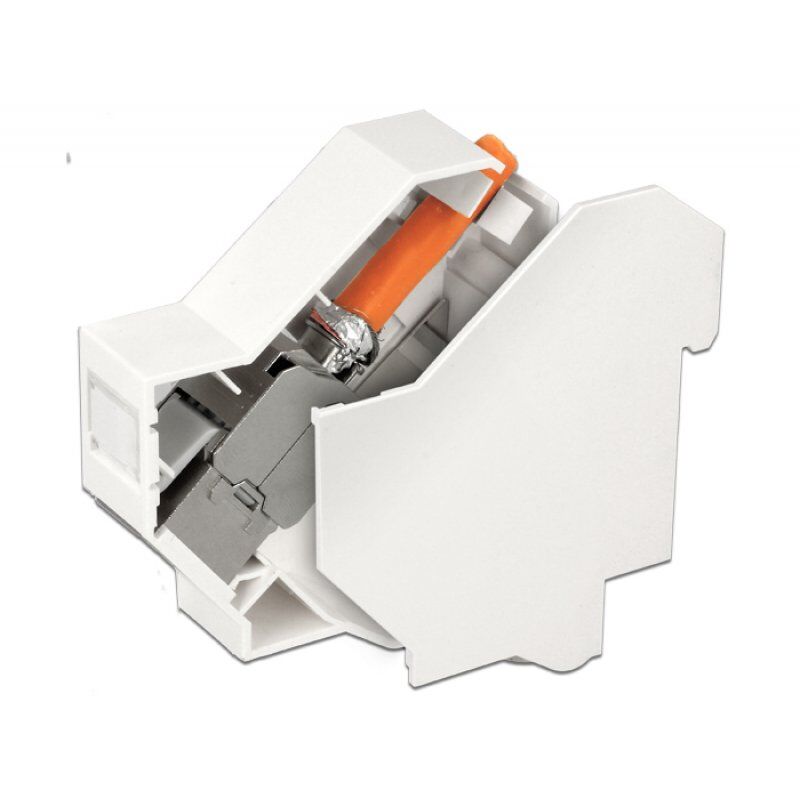 DeLOCK Keystone-Adapterabdeckung für DIN-Schiene