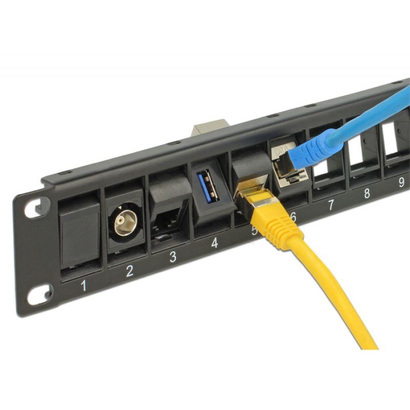 DeLOCK Keystone Patch Panel - Patch Panel - 1U - 19"