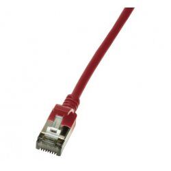 LogiLink Slim U/FTP networking cable Red 0.5 m Cat6a U/FTP (STP)
