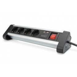 Digitus Bloc 4 prises de bureau avec 2 raccords USB