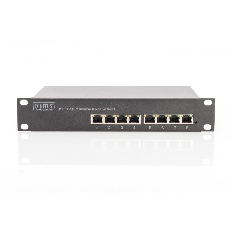 Digitus 8 Port Gigabit PoE Switch, 10 Inch, Unmanaged