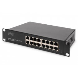 DIGITUS DN-80115 - Switch - 16 Anschlüsse - unmanaged - an Rack montierbar