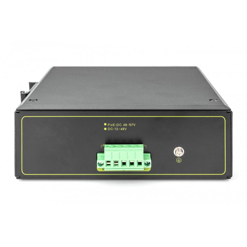 Digitus Industrial 8 Port Gigabit PoE Switch, Unmanaged, 2 Uplinks