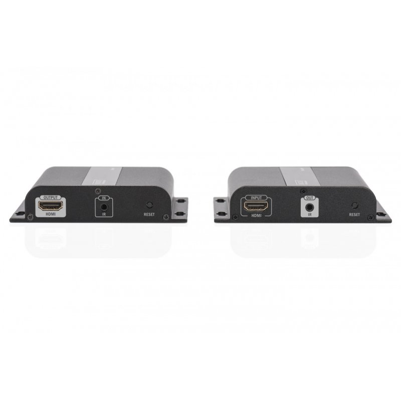 DIGITUS Professional DS-55122 4K HDMI Extender via CAT / IP (Set) - Video-/Audio-/Infrarot-Übertrager - HDMI