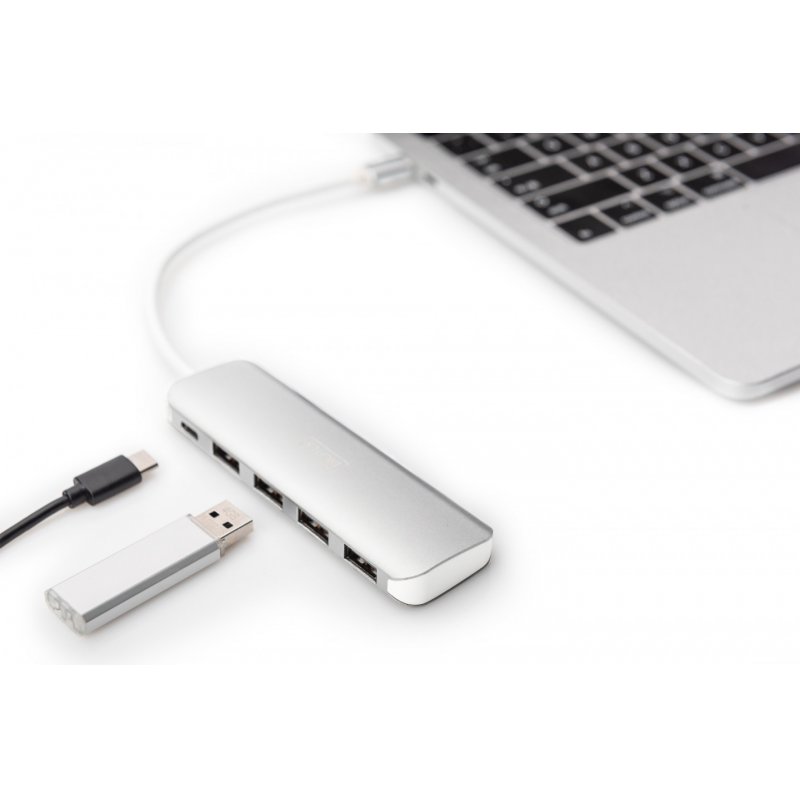 Digitus USB Type-C™ 4 port hub (USB 3.0) + PD