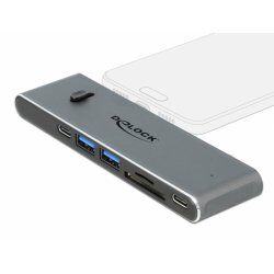 DeLOCK 87752 station d'accueil Avec fil USB 3.2 Gen 1 (3.1 Gen 1) Type-C Gris