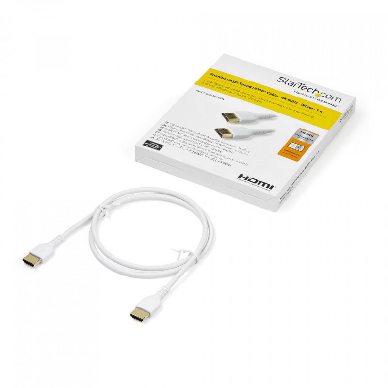 StarTech.com Câble HDMI de haute vitesse avec Ethernet - 1 m - 4K 60 Hz - Premium