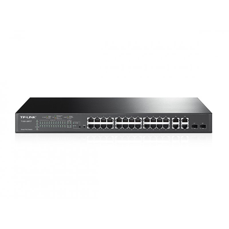TP-Link T1500-28PCT Géré L2 Fast Ethernet (10/100) Connexion Ethernet, supportant l'alimentation via ce port (PoE) 1U 