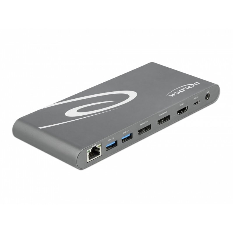 DeLOCK USB Type-C DP 1.4 Docking Station Triple 4K Display - Dockingstation - USB-C 3.2 Gen 1 / Thunderbolt 3 - HDMI, 2