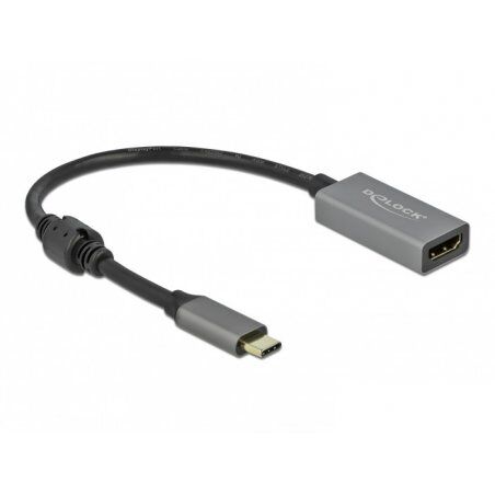 DeLOCK 66571 video cable adapter 0.2 m USB Type-C HDMI Type A (Standard) Black, Grey