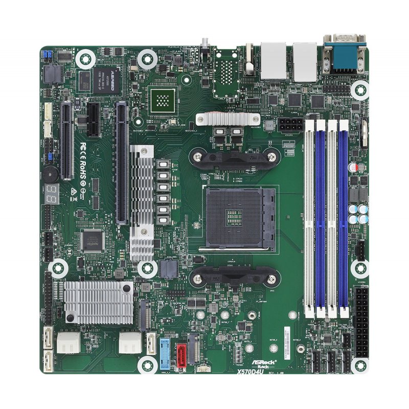 Asrock X570D4U carte mère AMD X570 PGA 1331 micro ATX