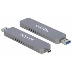 DeLOCK - Speichergehäuse - M.2 NVMe Card - USB-C, USB 3.2 (Gen 2)