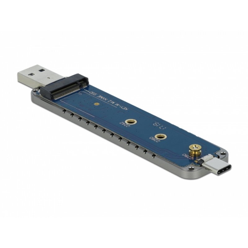 DeLOCK 42616 Boîtier de disques de stockage Enceinte ssd Argent M.2