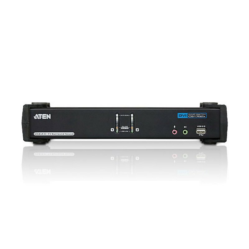 ATEN Commutateur KVMP™ DVI Dual Link/audio CH7.1 USB 2 ports