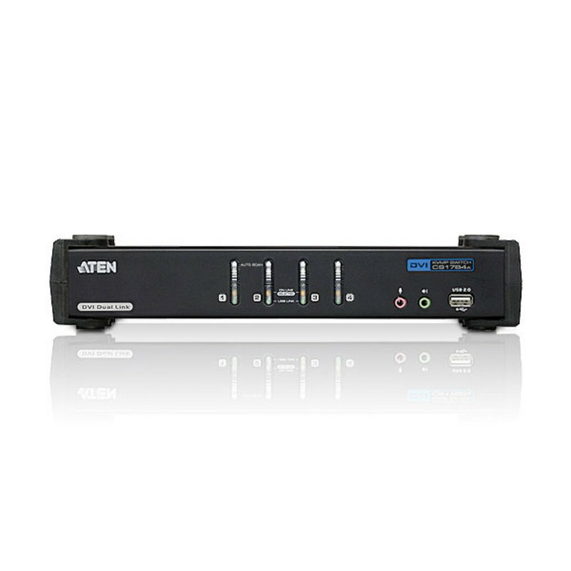 ATEN Commutateur KVMP™ DVI Dual Link/audio USB 4 ports