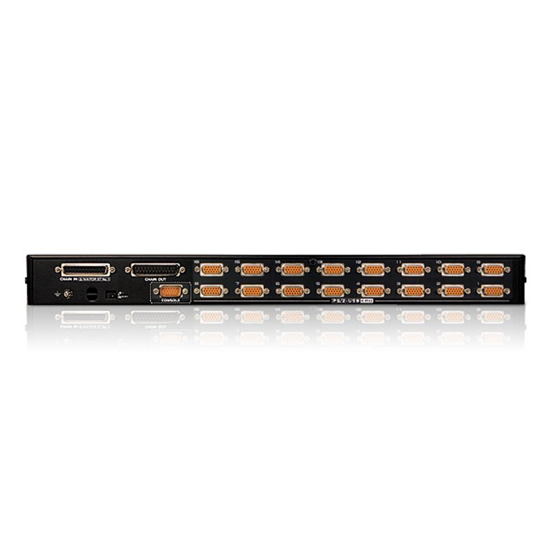 ATEN Commutateur KVM VGA USB PS/2 16 ports avec port de connexion en chaîne avec prise en charge des périphériques US