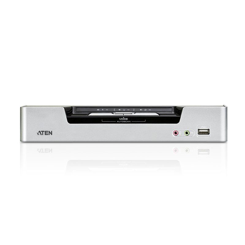 ATEN Commutateur KVMP™ deux affichages/audio DVI Dual Link USB 2 ports