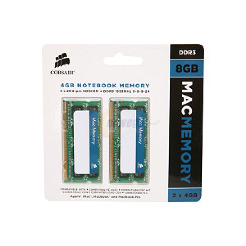 CORSAIR Mac Memory - DDR3 - 8 GB: 2 x 4 GB - SO DIMM 204-PIN - ungepuffert