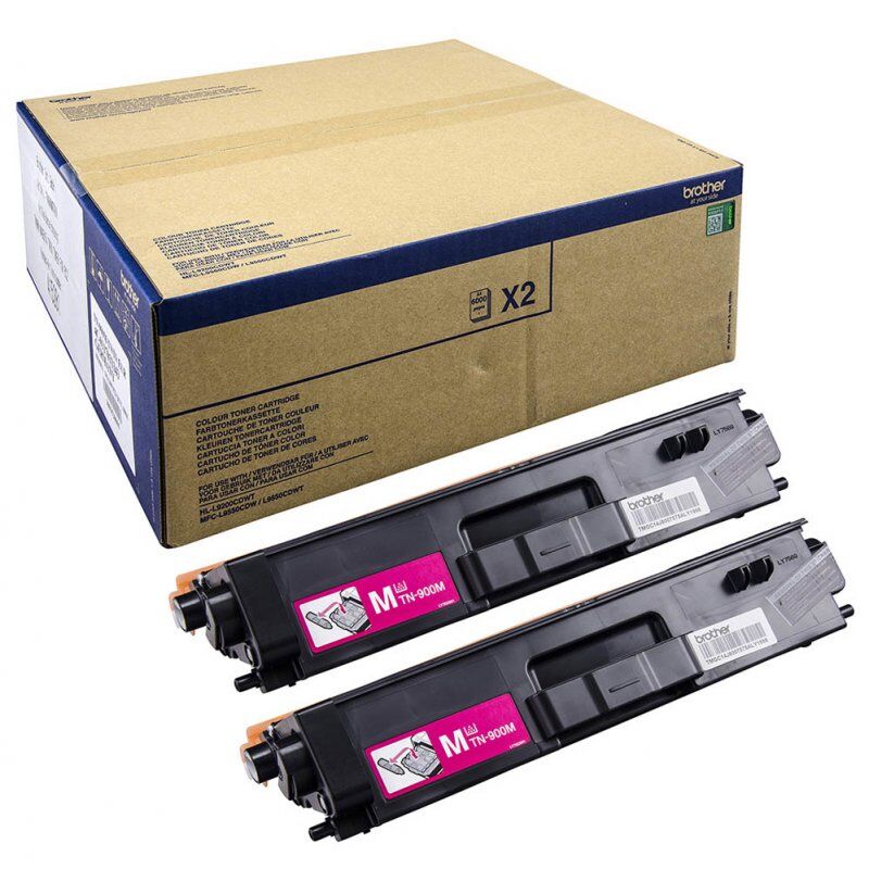 Brother compatible TN900M - 2er-Pack - Magenta - Original - Tonerpatrone