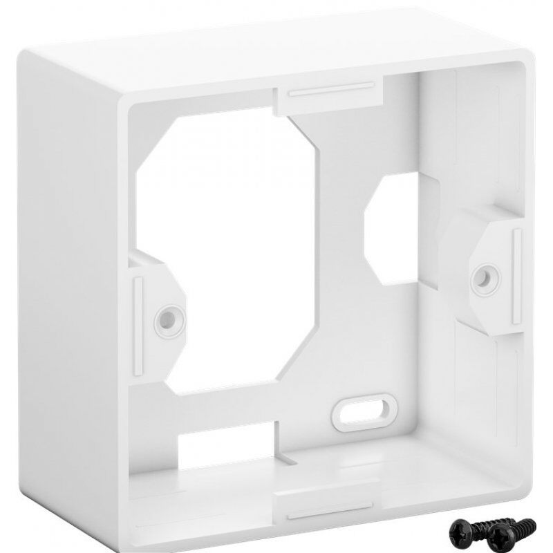 Goobay CAT 6 Universal Wall Plate Incl. On-Wall Mounting Frame, White