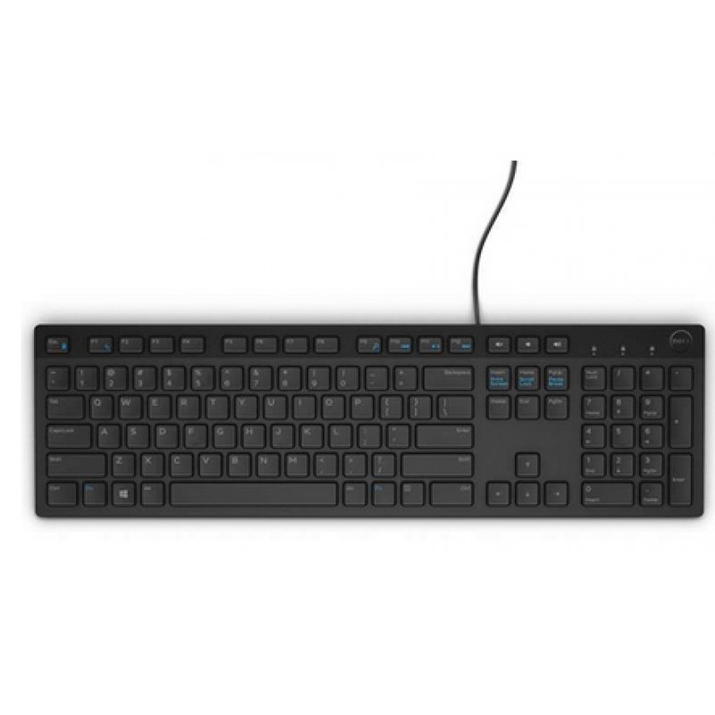 DELL KB216 keyboard QWERTY Danish Black