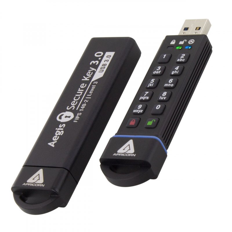 Apricorn compatible Aegis Secure Key 3.0 - USB-Flash-Laufwerk - 16 GB