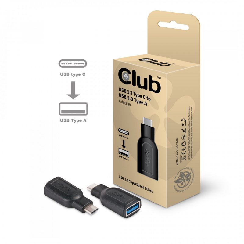 Club 3D compatible Adapter USB 3.1 Type C auf USB 3.0 Type A