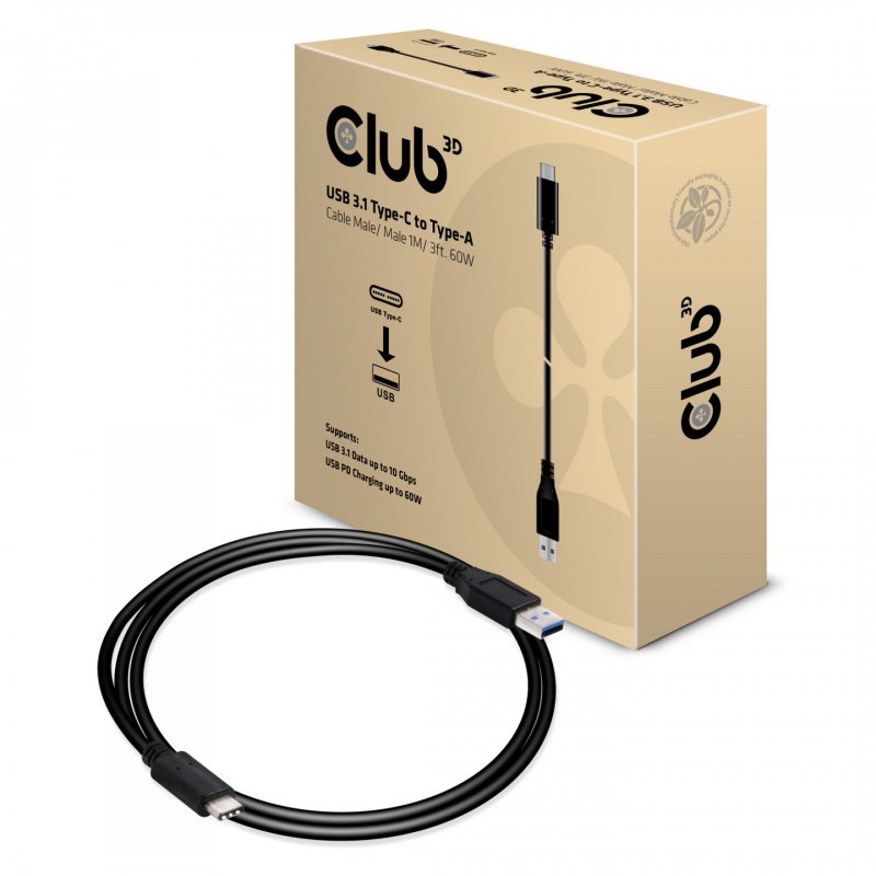Club 3D compatible USB Typ-C-Kabel - 1 m