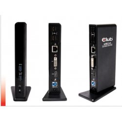 Club3D SenseVision USB 3.0 Dual Display Docking Station - Docking Station - DVI, HDMI