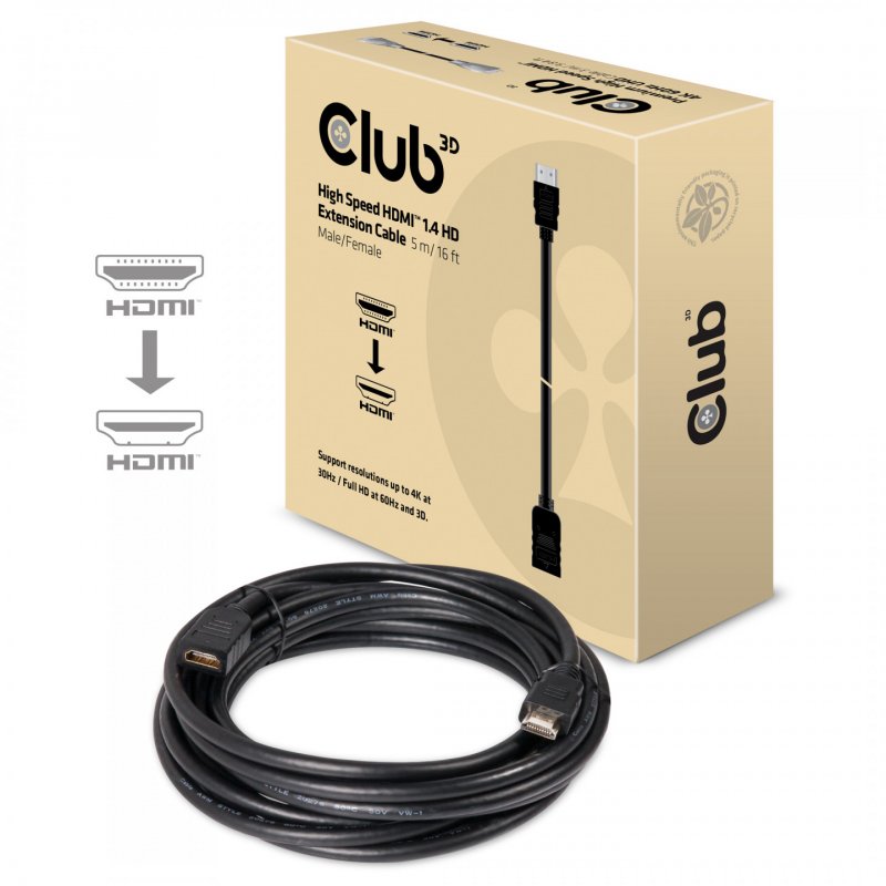 Club 3D compatible High Speed HDMI 1.4 Verlängerungskabel - 5 m