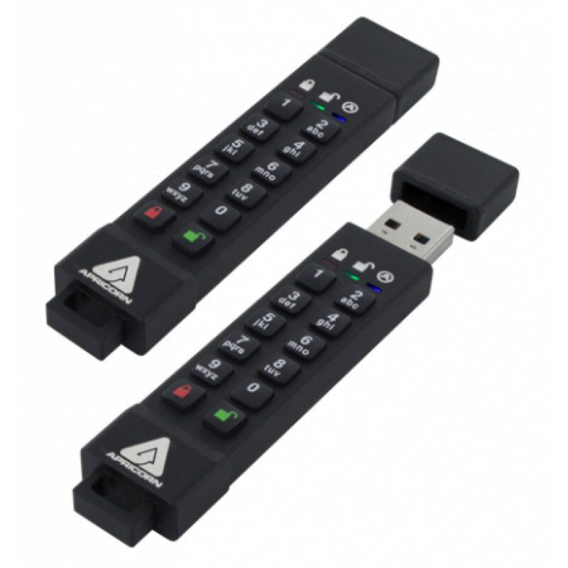 Apricorn Aegis Secure Key 3z lecteur USB flash 128 Go USB Type-A 3.2 Gen 1 (3.1 Gen 1) Noir