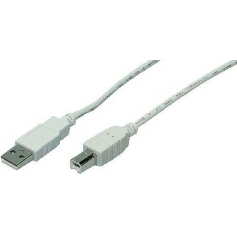 LogiLink 1.8m USB 2.0 câble USB 1,8 m USB A USB B Gris