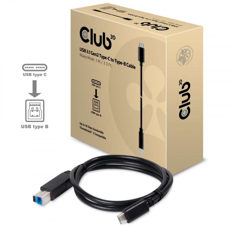 Club 3D compatible USB Typ-C-Kabel - 1 m