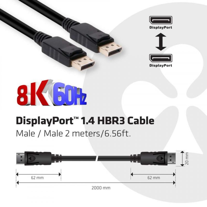 Adaptateur actif DisplayPort 1.4 vers HDMI 2.1 4K 120Hz