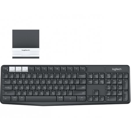 Logitech K375s Multi-Device - Tastatur - German QWERTZ - Graphite, Off-White